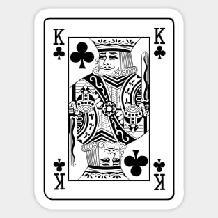 King of Clubs black version Sticker